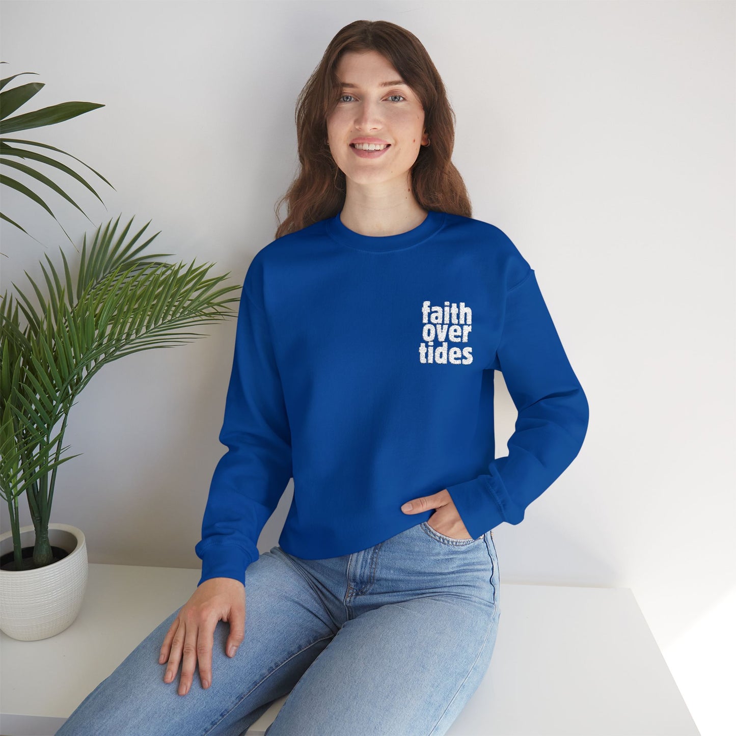 Faith Over Tides Sweatshirt (Embroidered)