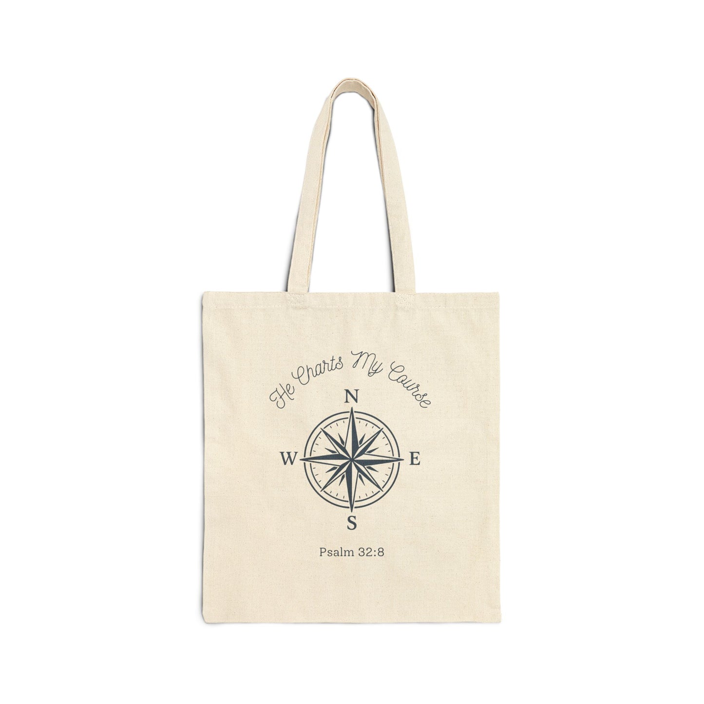 He Charts My Course Cotton Canvas Tote Bag
