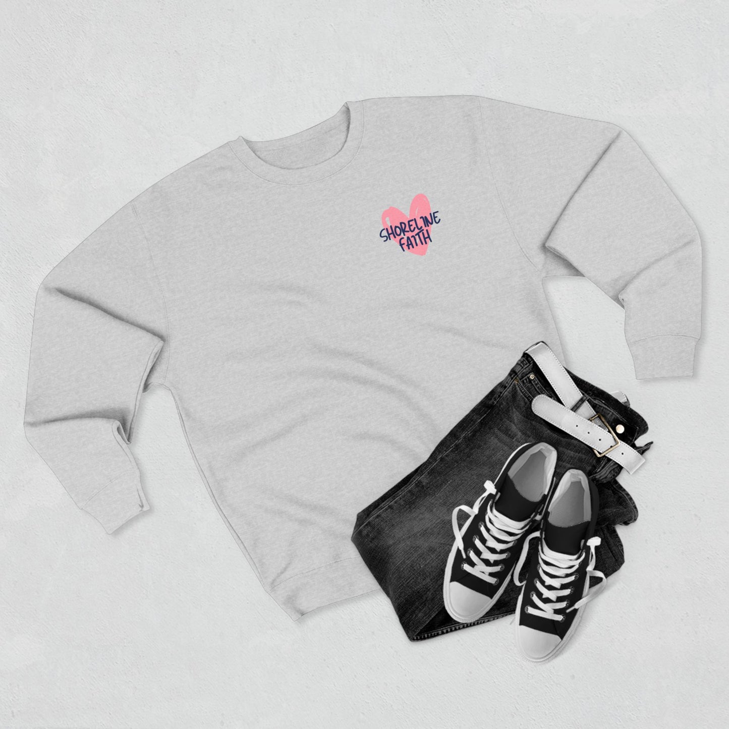Shoreline Faith Crewneck – Faith Before the Waters Move