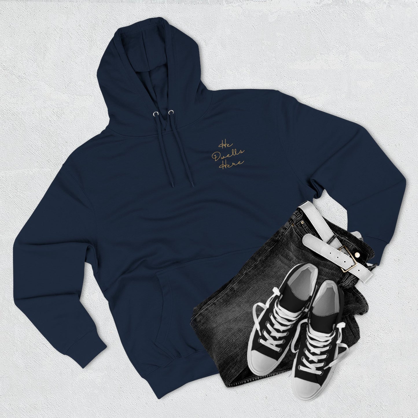 God Dwells Here Navy Hoodie