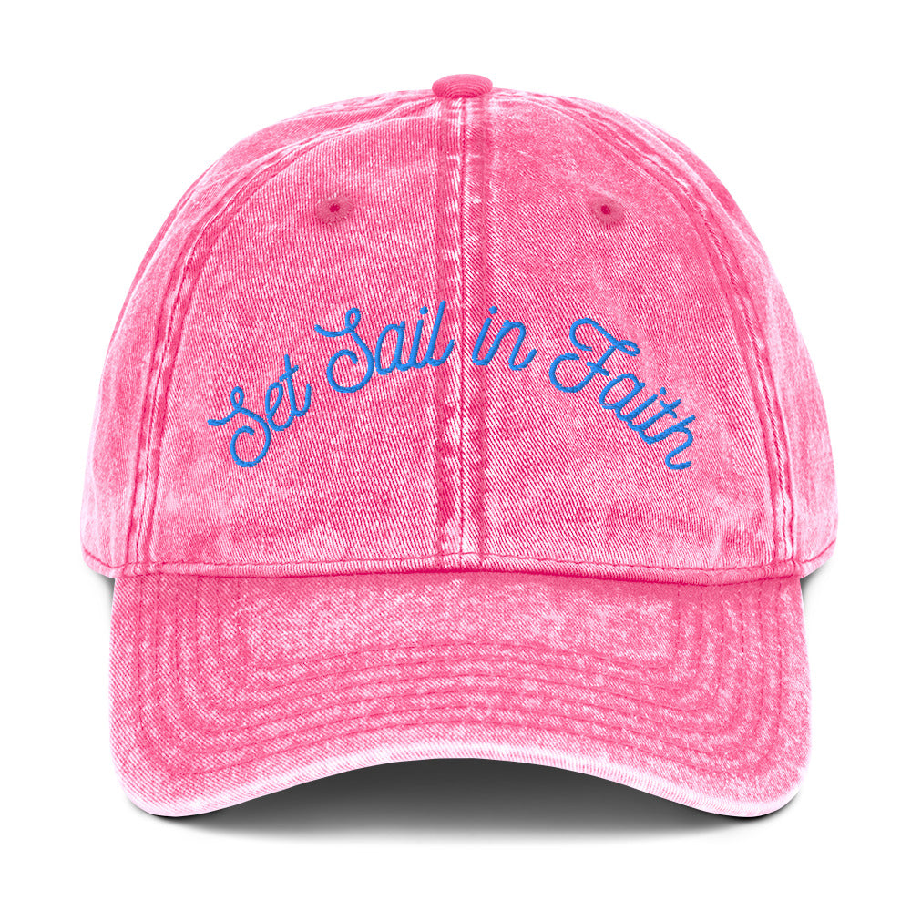 Pink Set Sail in Faith Cap (Embroidered)