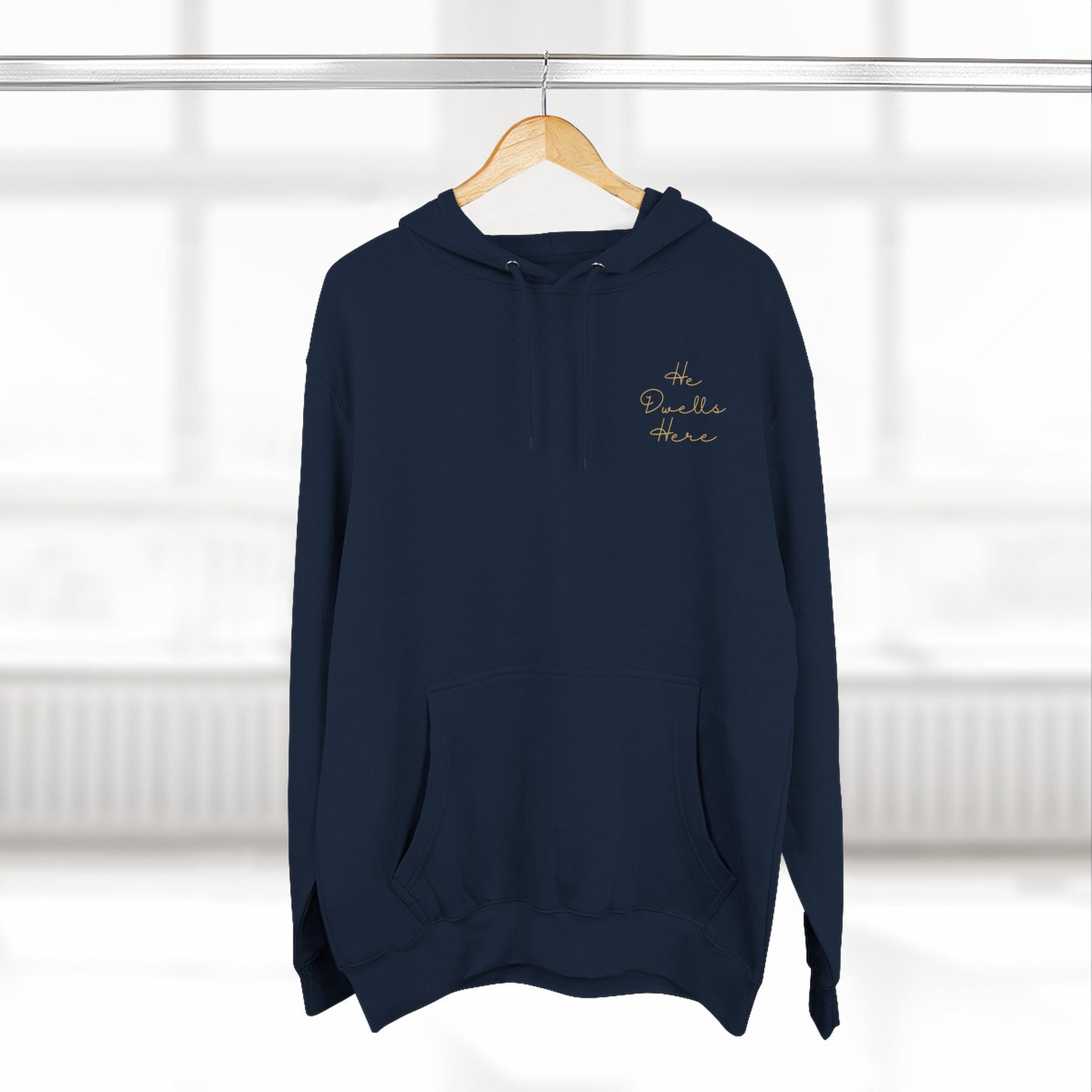God Dwells Here Navy Hoodie