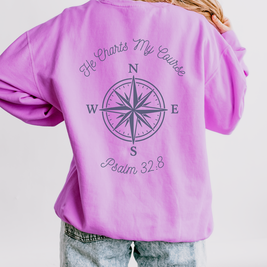 Set Sail in Faith - Lightweight Crewneck Sweatshirt